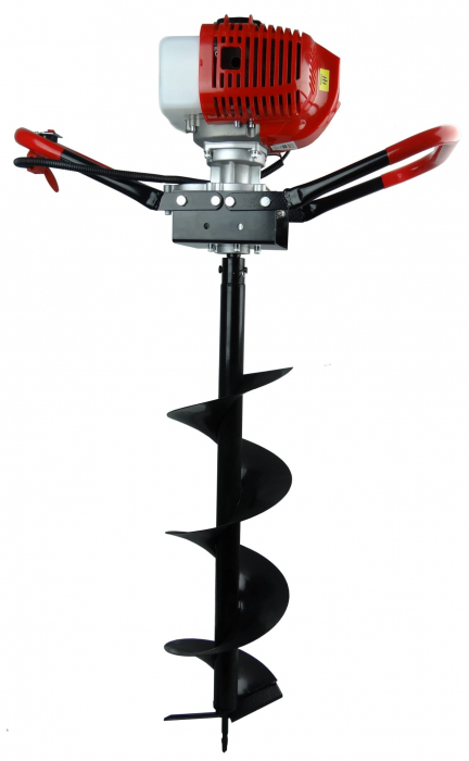 Motoburghiu foreza pamant gheata 6CP + 3 burghie 100, 150, 200mm + prelungitor 50cm (CMP0590+100 150 200+) [4]