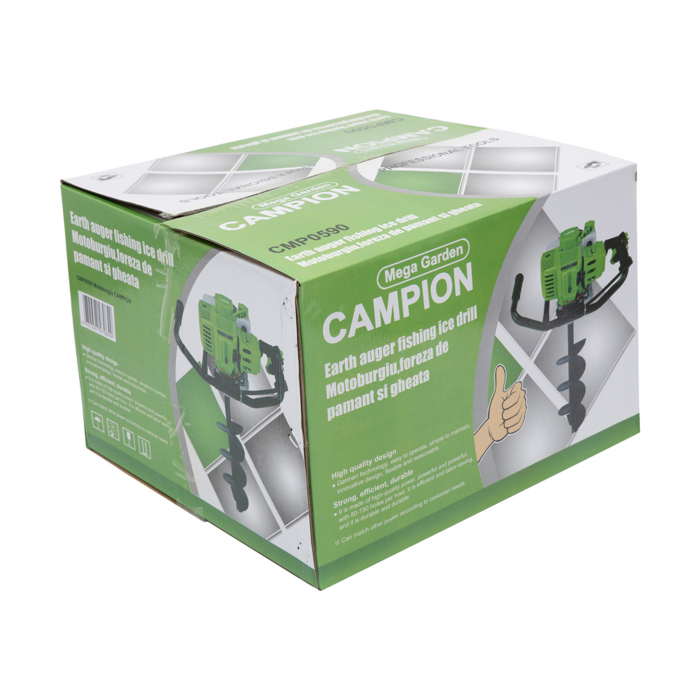 Motoburghiu foreza pamant gheata 6CP + 2 burghie 100, 200mm (CMP0590+100 200) [6]