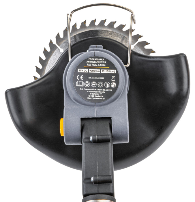 Motocoasa cu acumulator 21V, 2x4Ah, cu roti, 1000W, 150mm, cu lame si fir de taiere PM1329 (PM-PKA-4AHM) [25]