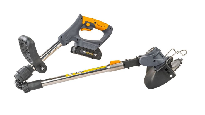 Motocoasa electrica 1000W cu 2 acumulatori 2Ah, roti si disc taiere PM1328 (PM-PKA-2AHM) [4]