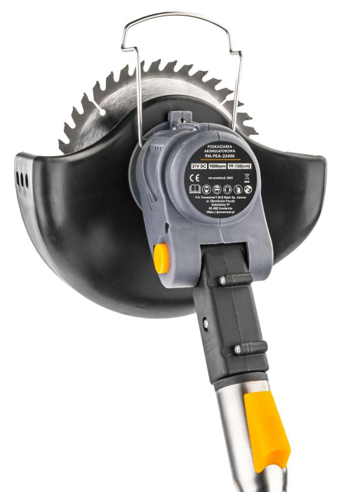 Motocoasa electrica 1000W cu 2 acumulatori 2Ah, roti si disc taiere PM1328 (PM-PKA-2AHM) [3]