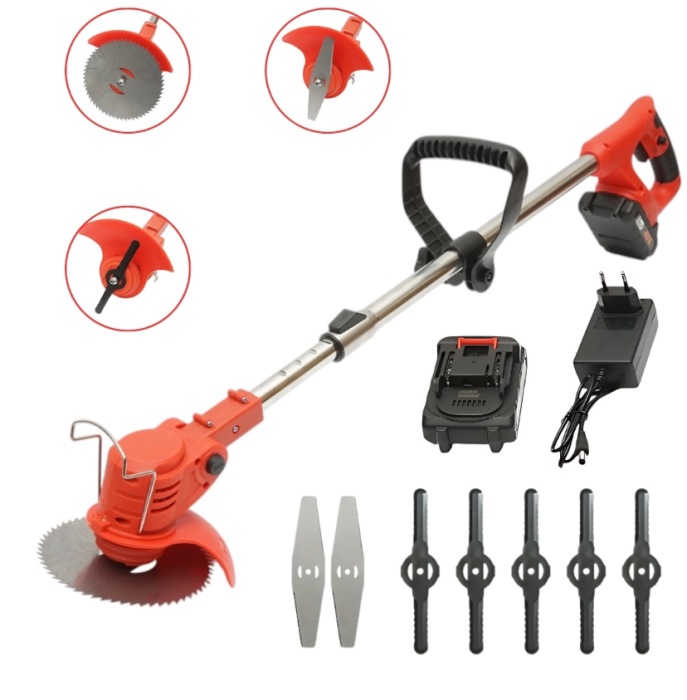 Motocoasa electrica extensibila 380W, baterie litiu 48V/6000 mAh, viteza 18000 r/min accesorii incluse (DISTN75) [1]