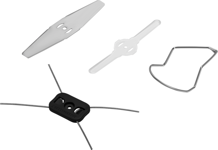 Motocoasa fara fir 21V, 1000W, 2x2Ah, 11000 rpm, cu roti si accesorii taiere (KD5129) [5]