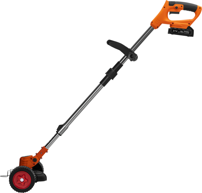 Motocoasa fara fir 21V, 1000W, 2x2Ah, 11000 rpm, cu roti si accesorii taiere (KD5129) [11]