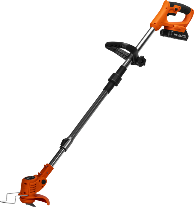 Motocoasa fara fir 21V, 1000W, 2x2Ah, 11000 rpm, cu roti si accesorii taiere (KD5129) [12]