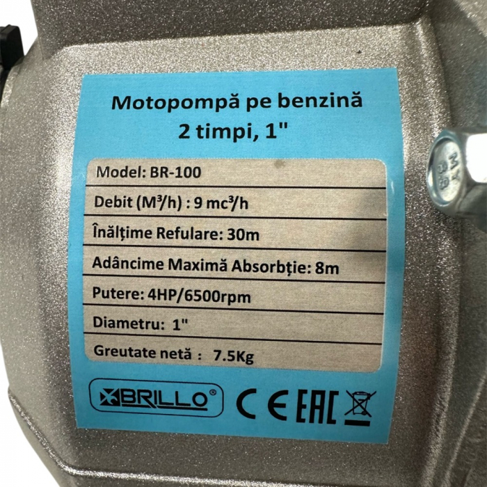 Motopompa benzina 2 timpi 1 toli 4 CP (BR-100) [2]