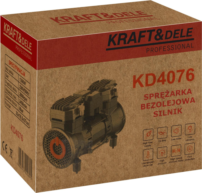 Motor compresor fara ulei 1390W 249L/min 8 bar (KD4076) [11]