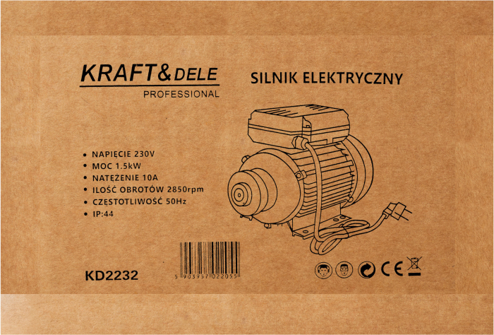 Motor electric 1.5kW 2850rpm 10A pentru compresor pompa ferastrau utilaje (KD2232) [13]