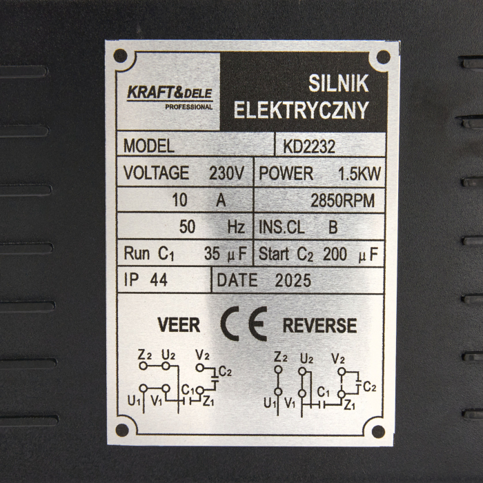 Motor electric 1.5kW 2850rpm 10A pentru compresor pompa ferastrau utilaje (KD2232) [12]