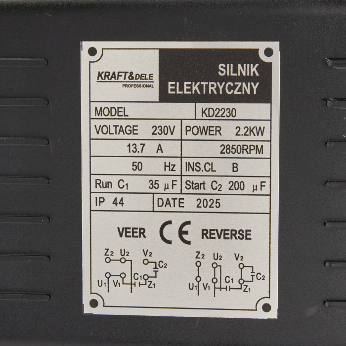 Motor electric 2.2kW 230V 2850rpm IP44 pentru compresor pompa utilaje atelier (KD2230) [11]