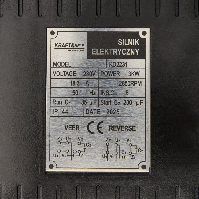 Motor electric 3kW 2850rpm 18.3A 230V pentru compresor pompa ferastrau utilaje (KD2231) [7]