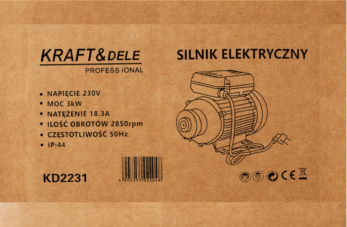 Motor electric 3kW 2850rpm 18.3A 230V pentru compresor pompa ferastrau utilaje (KD2231) [17]