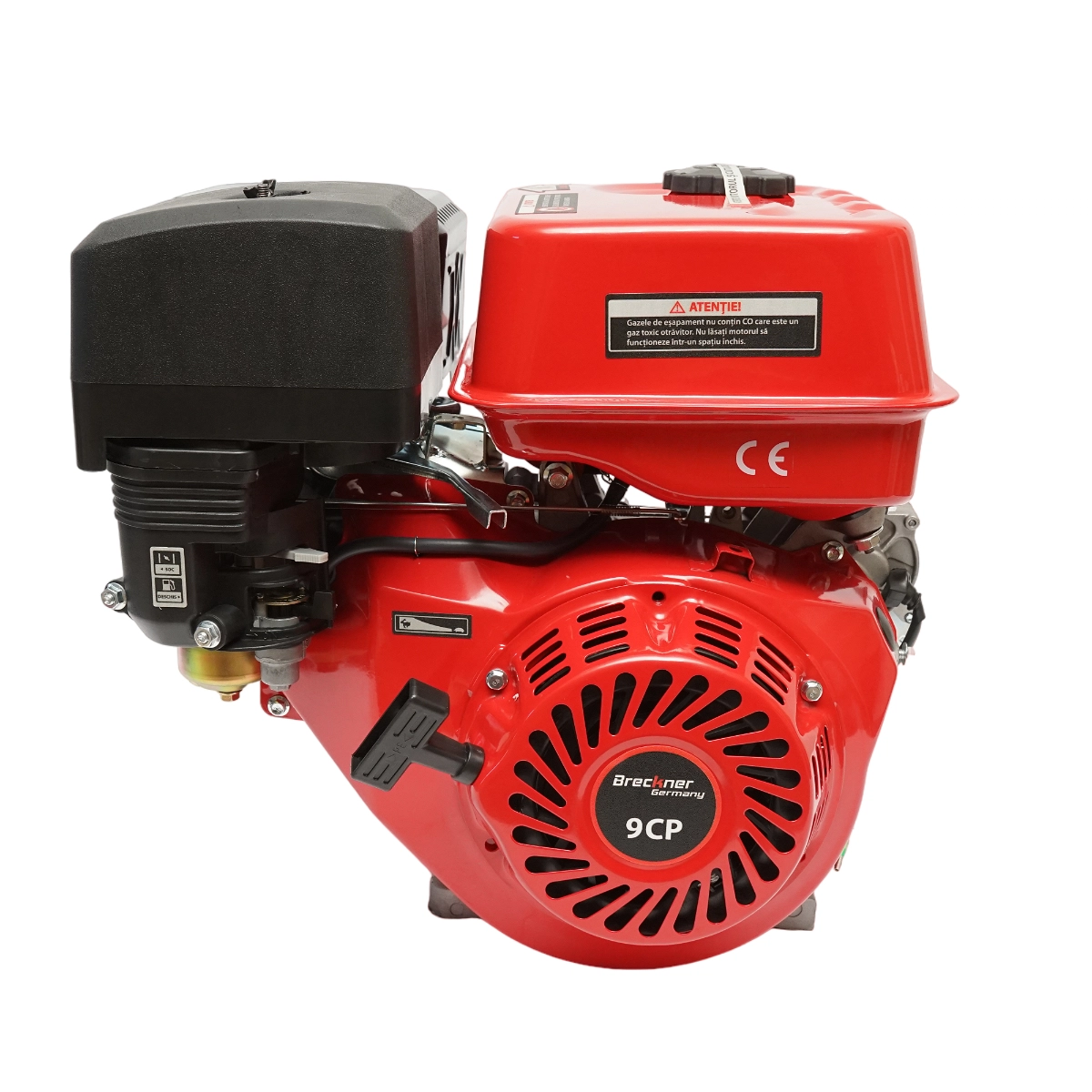 Motor pe benzina 9CP, 4 timpi, ax cu pana 25mm pornire cheie/sfoara, reductor priza DISLR18 (BK1321) [3]