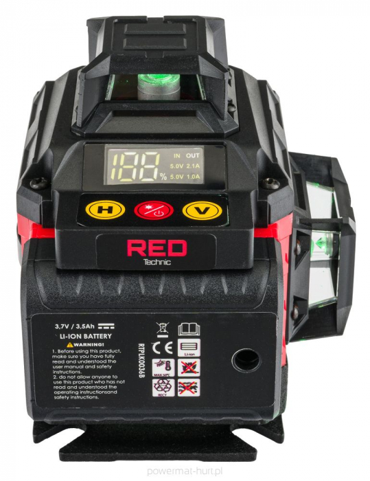 Nivela laser 360grade rotativ incrucisat 40m 16 linii + suporti si geanta (RTPLK0036) [4]