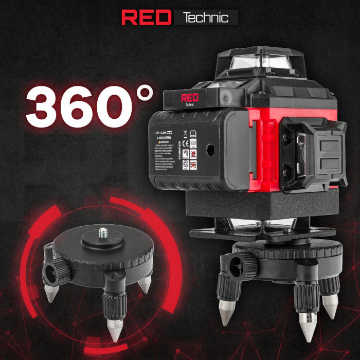Nivela laser 360grade rotativ incrucisat 40m 16 linii + suporti si geanta (RTPLK0036) [23]