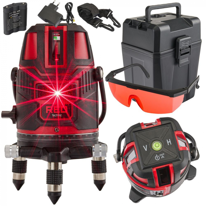 Nivela laser rotativ incrucisat 40m + suport si carcasa (RTPLK0037) [1]