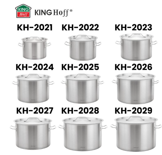 Oala catering inox 17L 32 cm cu capac si fund multistrat pentru inductie (KH-2023) [13]