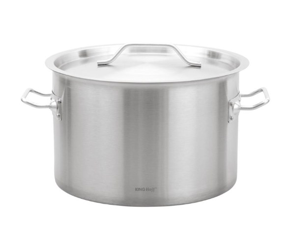 Oala catering inox 17L 32 cm cu capac si fund multistrat pentru inductie (KH-2023) [14]