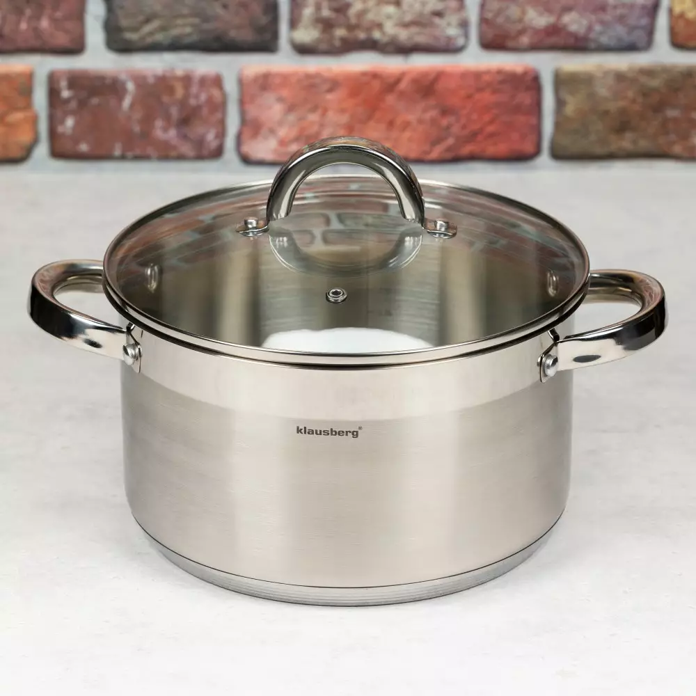 Oala cu capac din otel 4.6 L 22 cm (KB-7125) [2]