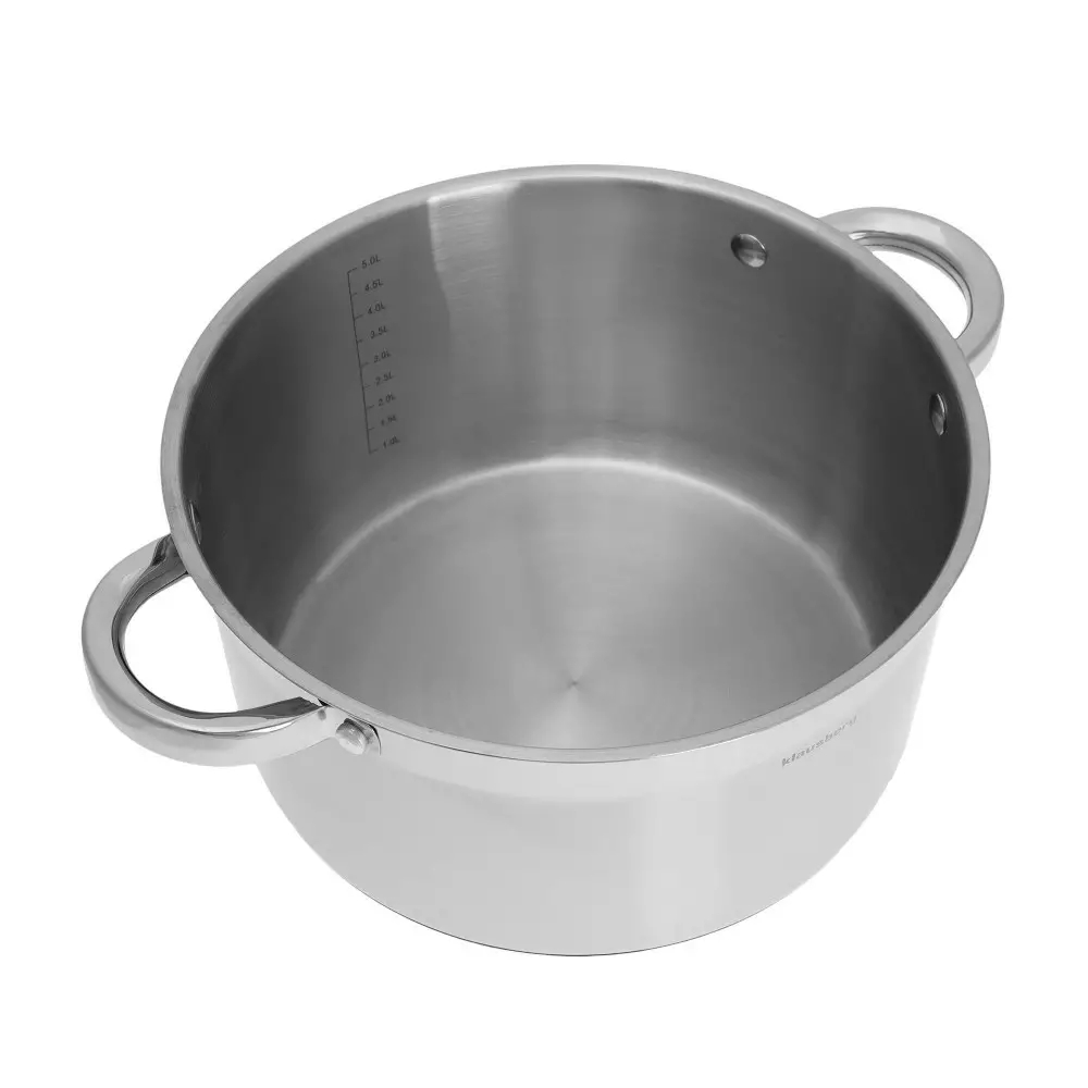 Oala cu capac din otel 6 L 24 cm (KB-7126) [6]