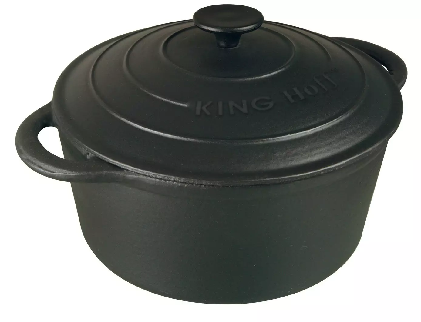 Oala cu capac fonta neagra 2.4 l 21 cm (KH-2253) [6]