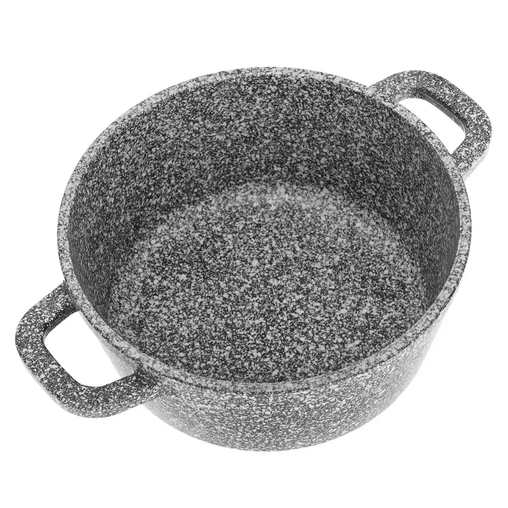 Oala din aluminiu, finisaj gri marmorat, diametru 16 cm, capacitate 1.3 l (KB-7519) [5]