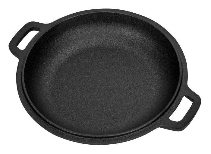 Oala din fonta 26 cm cu capac 2 in 1, tigaie reversibila pentru paine friptura si gatit la cuptor (KD4412) [5]