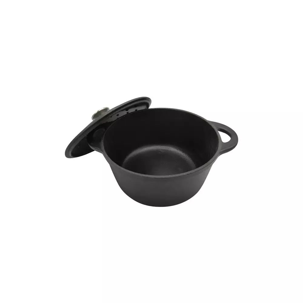 Oala din fonta 4 l neagra 24 cm (KH-1476) [2]