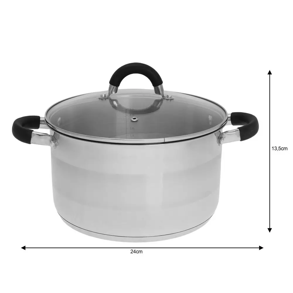Oala din otel inoxidabil  6 L, 24 cm (KH-4346) [2]