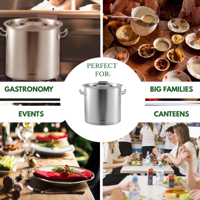 Oala inalta volum mare 98 l din otel inoxidabil 50 cm (KH-1968) [5]