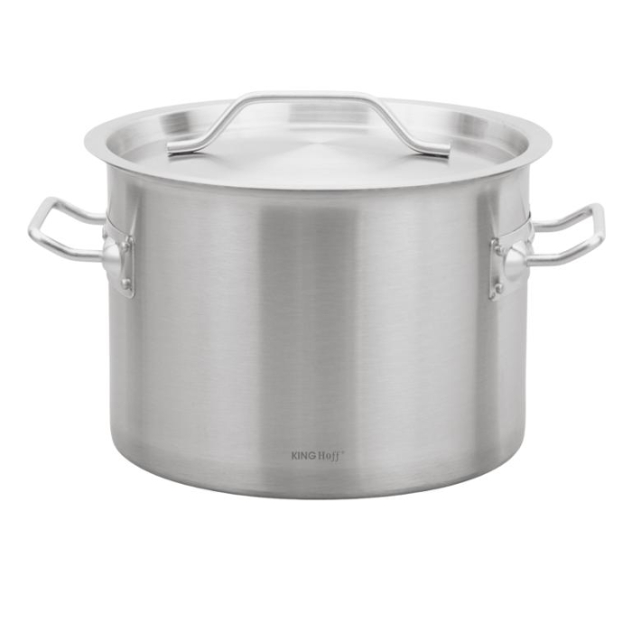 Oala inox 14L Ø30 cm cu capac metalic si baza inductie pentru uz casnic si profesional (KH-2022) [15]