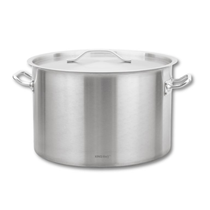 Oala inox 44L Ø45 cm cu capac metalic si baza inductie pentru uz profesional si catering (KH-2027) [9]