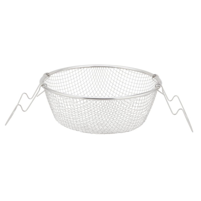 Oala pentru cartofi prajiti 24 cm 4 l cu invelis marmorat cos inox si capac (KH-1985) [3]