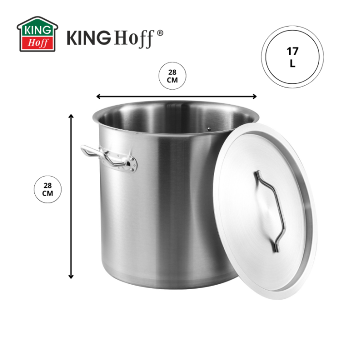 Oala pentru fierbere din otel inoxidabil, diametru 28 cm, capacitate 17 l (KH-1961) [4]