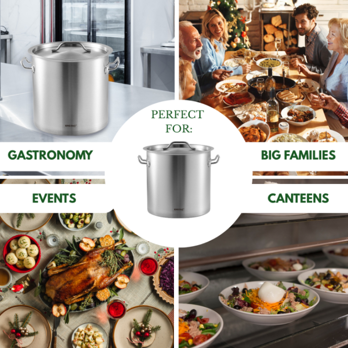 Oala pentru fierbere din otel inoxidabil, diametru 28 cm, capacitate 17 l (KH-1961) [11]