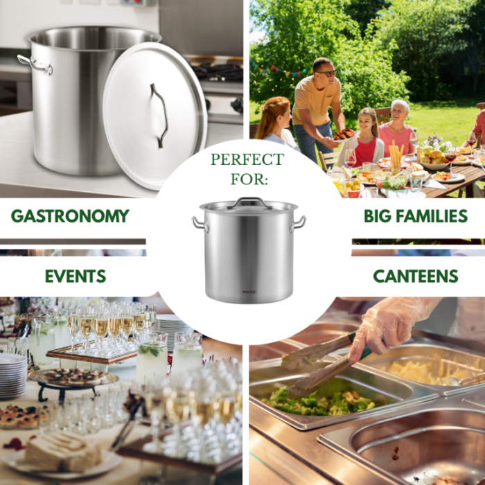 Oala pentru fierbere din otel inoxidabil, diametru 30 cm, capacitate 21 l (KH-1962) [10]