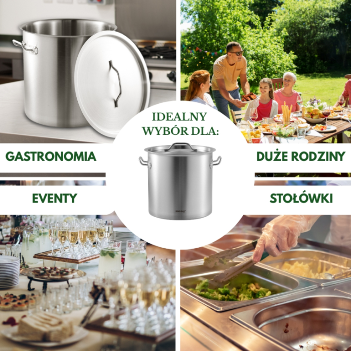 Oala pentru fierbere din otel inoxidabil, diametru 30 cm, capacitate 21 l (KH-1962) [9]