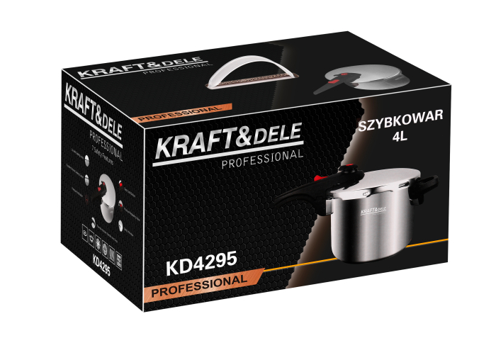 Oala sub presiune inox 4L 22 cm cu 7 sisteme de siguranta pentru gatit rapid (KD4295) [13]
