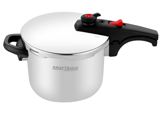 Oala sub presiune inox 6L 22 cm cu 7 sisteme de siguranta pentru gatit rapid (KD4296) [2]