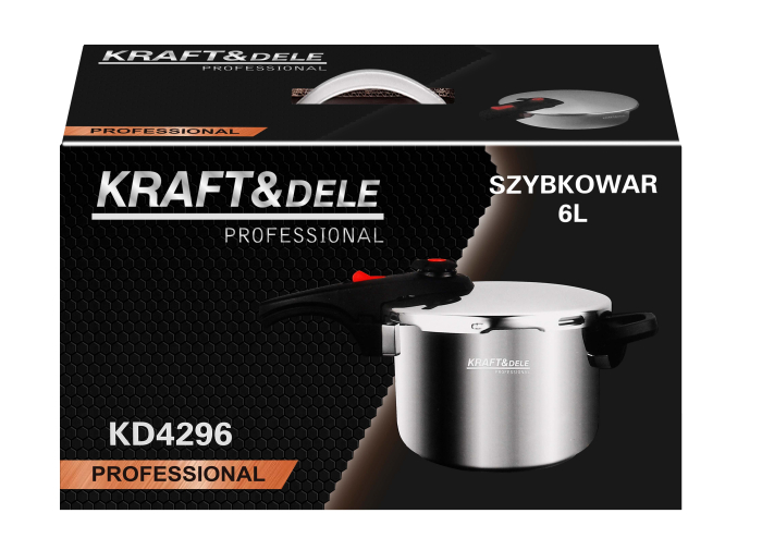Oala sub presiune inox 6L 22 cm cu 7 sisteme de siguranta pentru gatit rapid (KD4296) [14]
