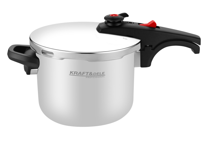 Oala sub presiune inox 6L 22 cm cu 7 sisteme de siguranta pentru gatit rapid (KD4296) [3]