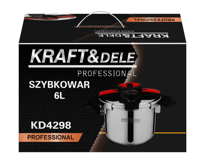 Oala sub presiune inox 6L 22 cm cu 7 sisteme de siguranta pentru gatit rapid (KD4298) [14]