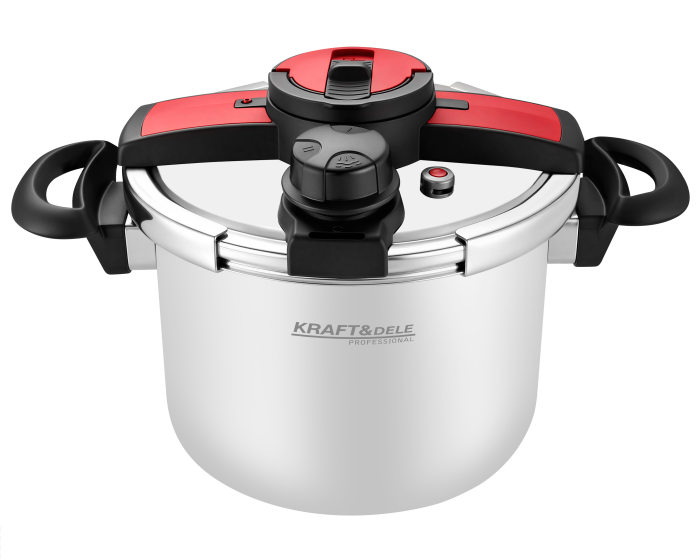 Oala sub presiune inox 8L 22 cm cu 7 sisteme de siguranta pentru gatit rapid (KD4299) [3]