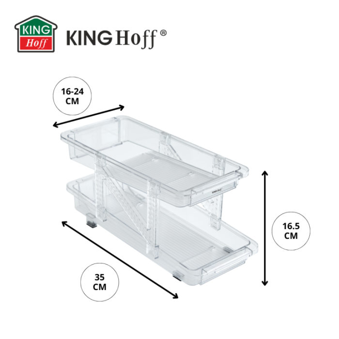 Organizator doze bauturi, dozator tip rulare gravitationala, doua niveluri, material transparent (KH-1944) [2]