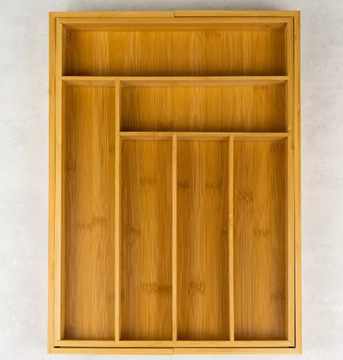 Organizator extensibil pentru sertar din bambus cu 8 compartimente (KH-1501) [5]