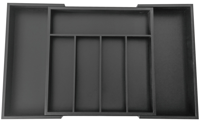 Organizator sertar din lemn bambus extensibil negru (KH-1745) [5]