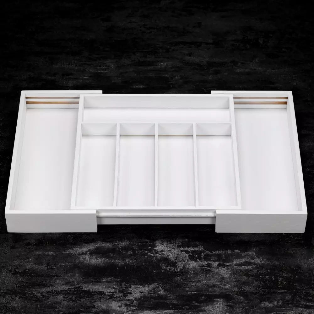 Organizator sertare bucatarie, bambus, culoare alb (KH-1746) [6]