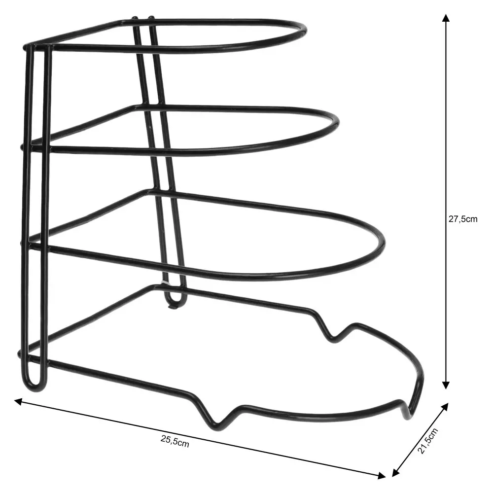 Organizator si suport pentru tigai cu 4 niveluri din otel  (KH-1582) [2]