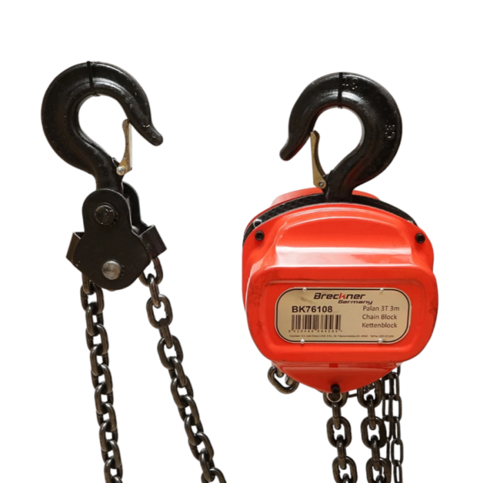 Palan manual cu lant 3m, sarcina maxima 3000 kg, carlig cu siguranta DISTL86 (BK76108) [2]