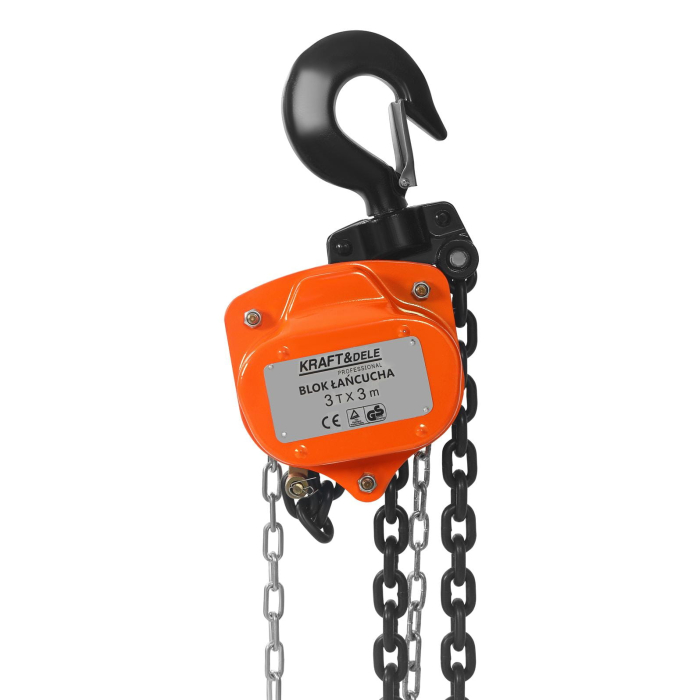 Palan manual troliu cu lant si clichet 3T 3m (KD3501) [4]